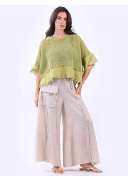 Plain Cotton Mesh Net Crop Top