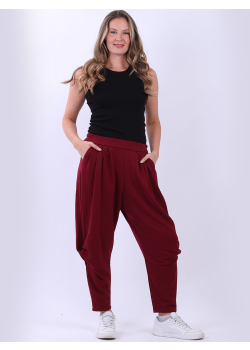 Narrow Hem Solid Cotton Comfy Wool Pant