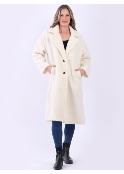 Teddy Bear Oversized Longline Woolen Coat 
