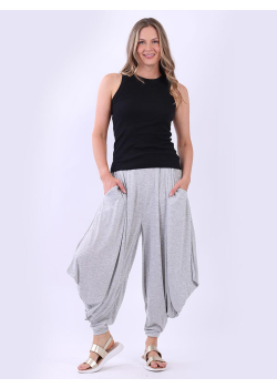 Side Pockets Jersey Harem Trousers 