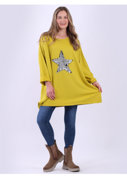 Plus Size Star Sequin Top