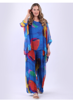 Batwing Tie Dye Double Layered Silk Tunic 