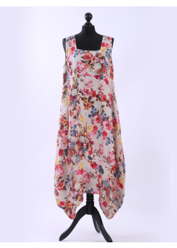 Floral Print Ladies Tank Dress