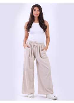 Women Solid Cotton Corduroy Palazzo
