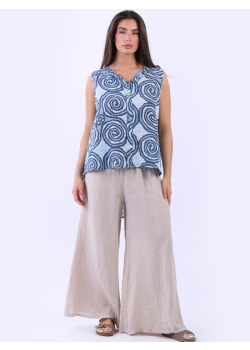 Classy Spiral Print Cotton women Vest