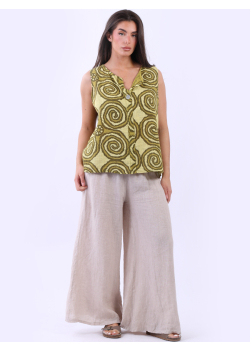 Classy Spiral Print Cotton women Vest