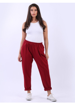 Solid Cotton Women Relaxed Fit Joggers