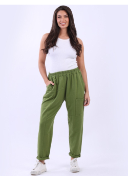 Women Plain Cotton Comfy Trouser