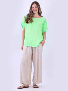Mesh Net Linen Top